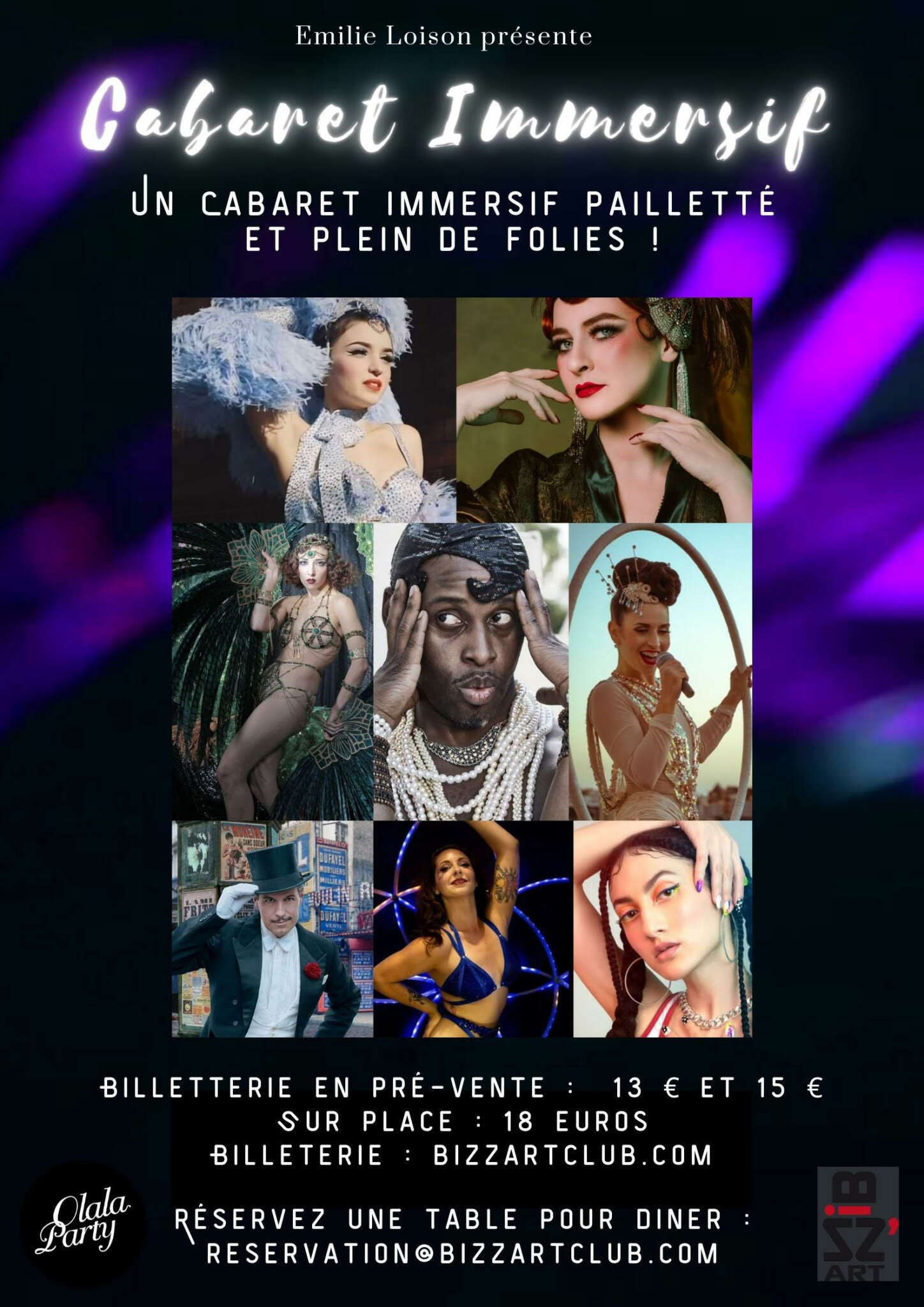 LE CABARET IMMERSIF Danse, Cabaret, Burlesque, Clubbing Bizz’Art Paris