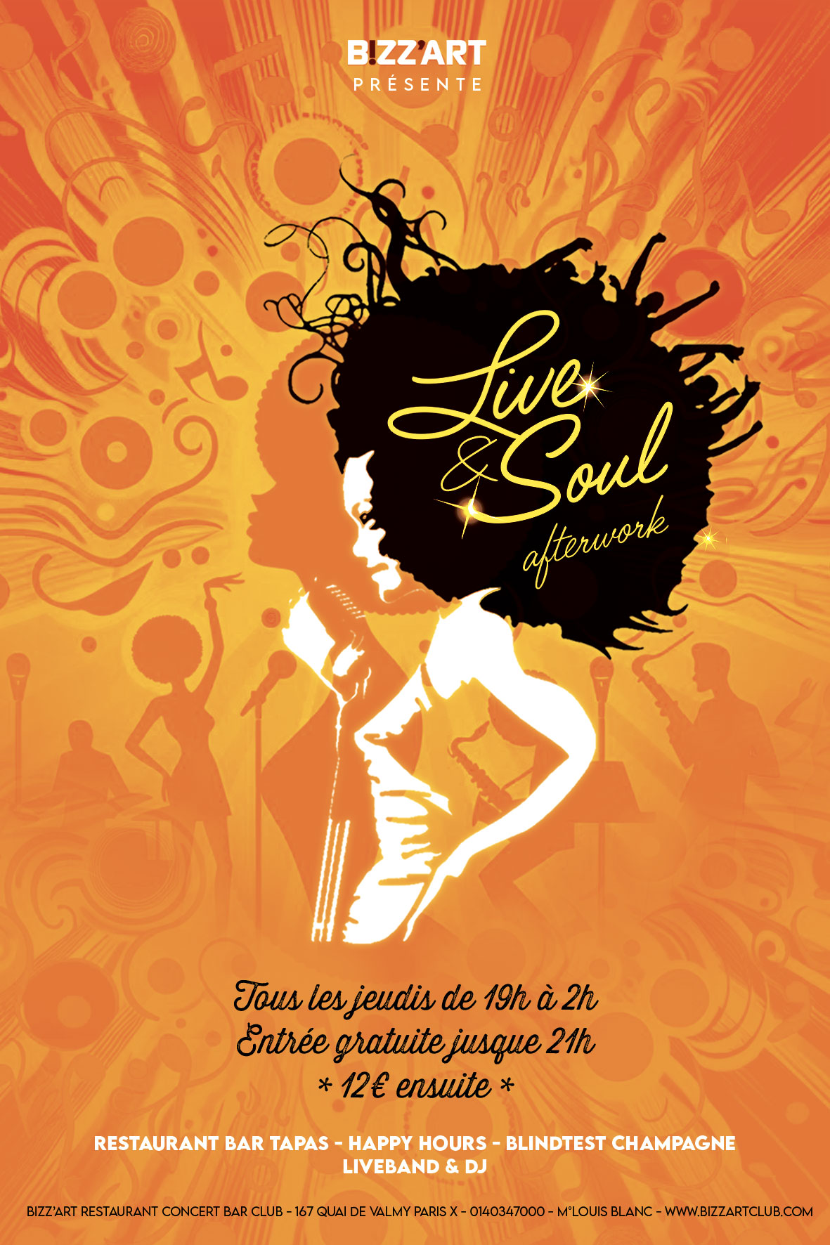 Live and Soul Afterwork, Feat Soulness, Driss Farrio, MC Marina, DJ JP Mano